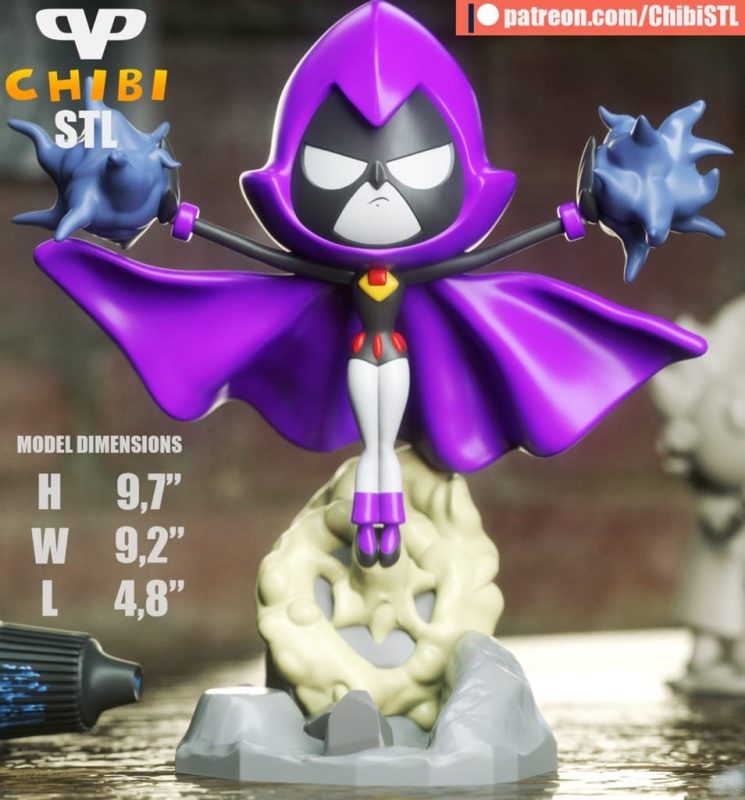 Chibi STL DC漫画 渡鸦-P站图纸收藏馆