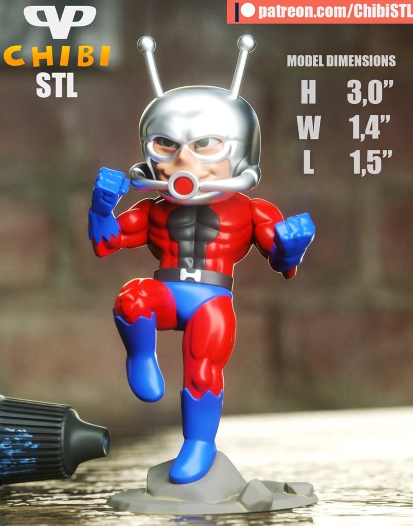 Chibi STL 漫威 蚁人-P站图纸收藏馆