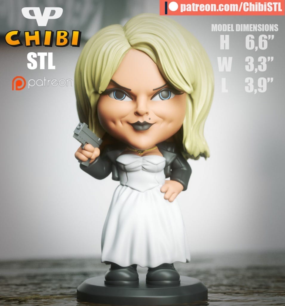 Chibi STL 鬼娃新娘 蒂芙尼-P站图纸收藏馆