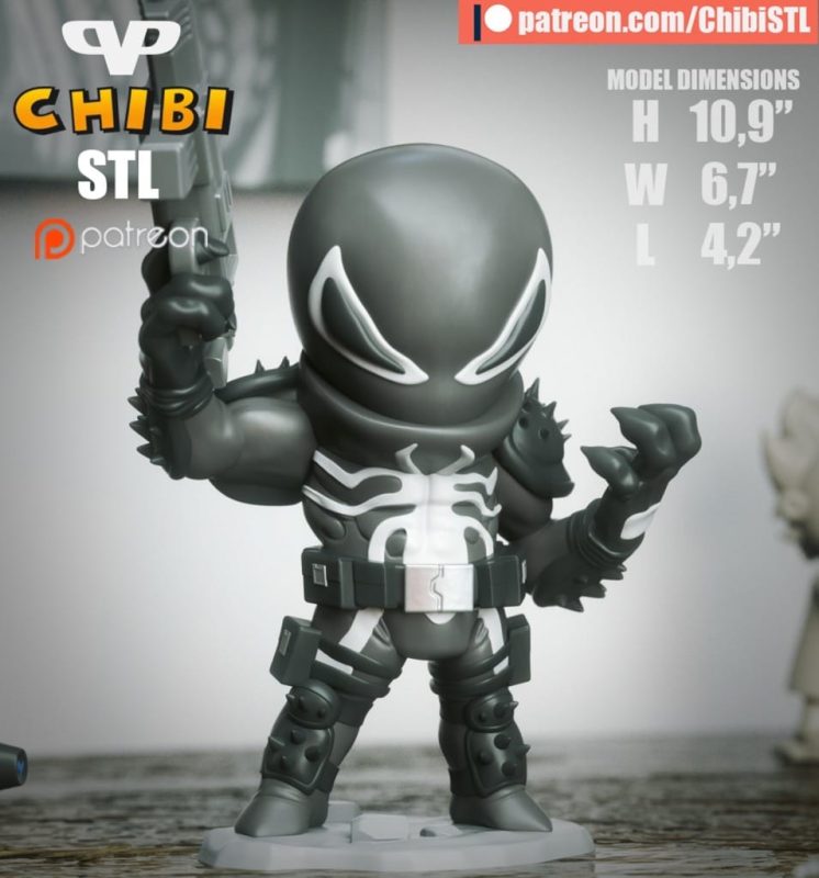 Chibi STL 毒液特工和蓝甲虫-P站图纸收藏馆