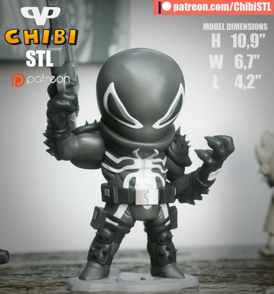 Chibi STL 毒液特工和蓝甲虫-P站图纸收藏馆