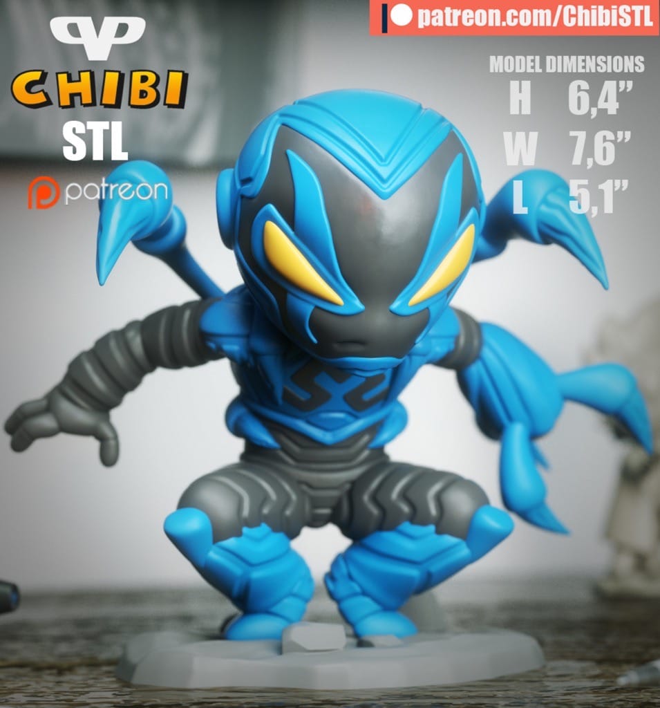 图片[2]-Chibi STL 毒液特工和蓝甲虫-P站图纸收藏馆