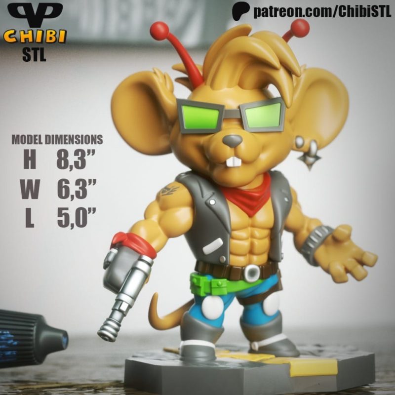 Chibi STL 漫威 火星鼠骑士 斯罗特-P站图纸收藏馆