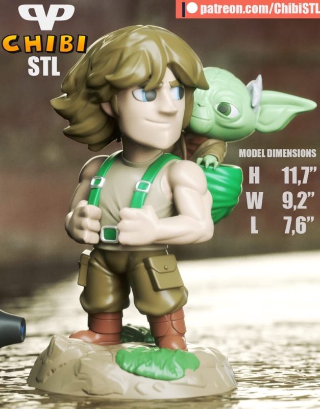 Chibi STL 星球大战 卢克和尤达-P站图纸收藏馆