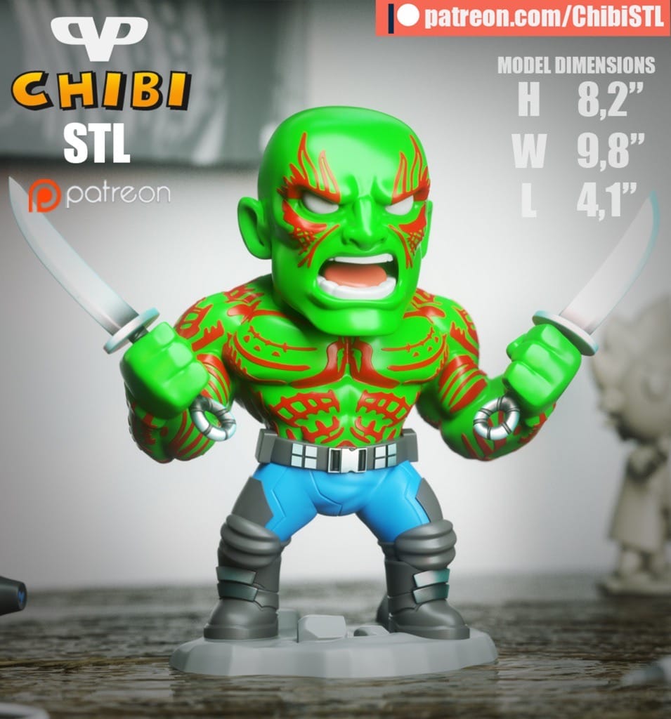 Chibi STL DC漫画 德拉克斯-P站图纸收藏馆