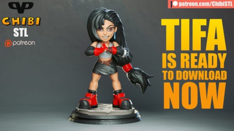 Chibi STL 蒂法·洛克哈特-P站图纸收藏馆