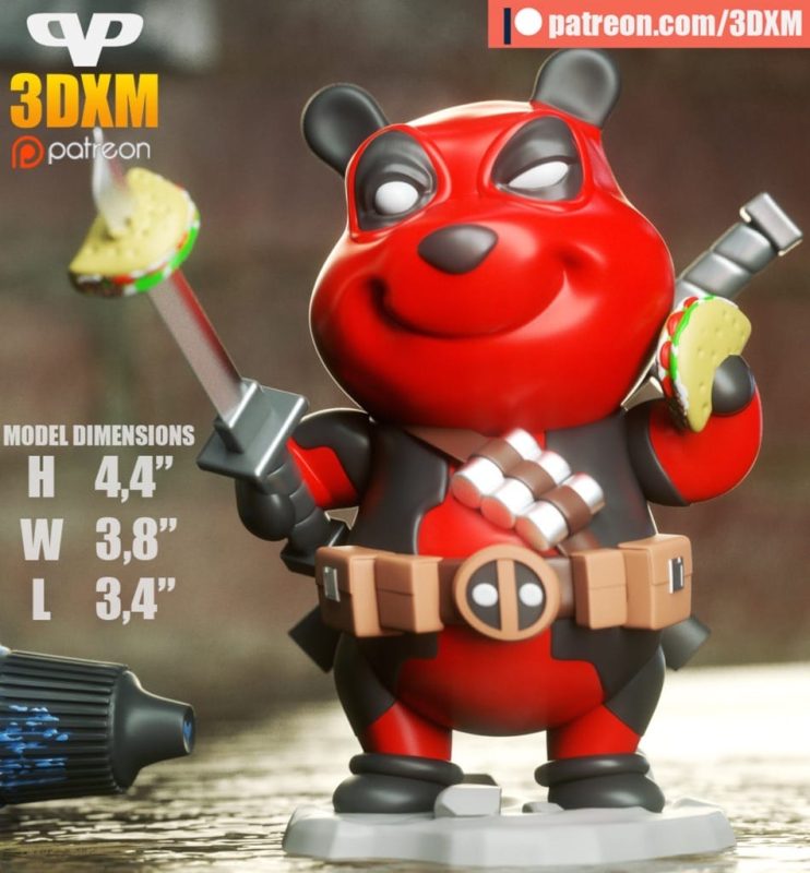 Chibi STL 漫威 死侍-P站图纸收藏馆