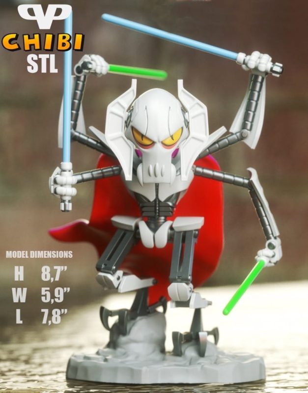 Chibi STL 星球大战 格里弗斯将军-P站图纸收藏馆