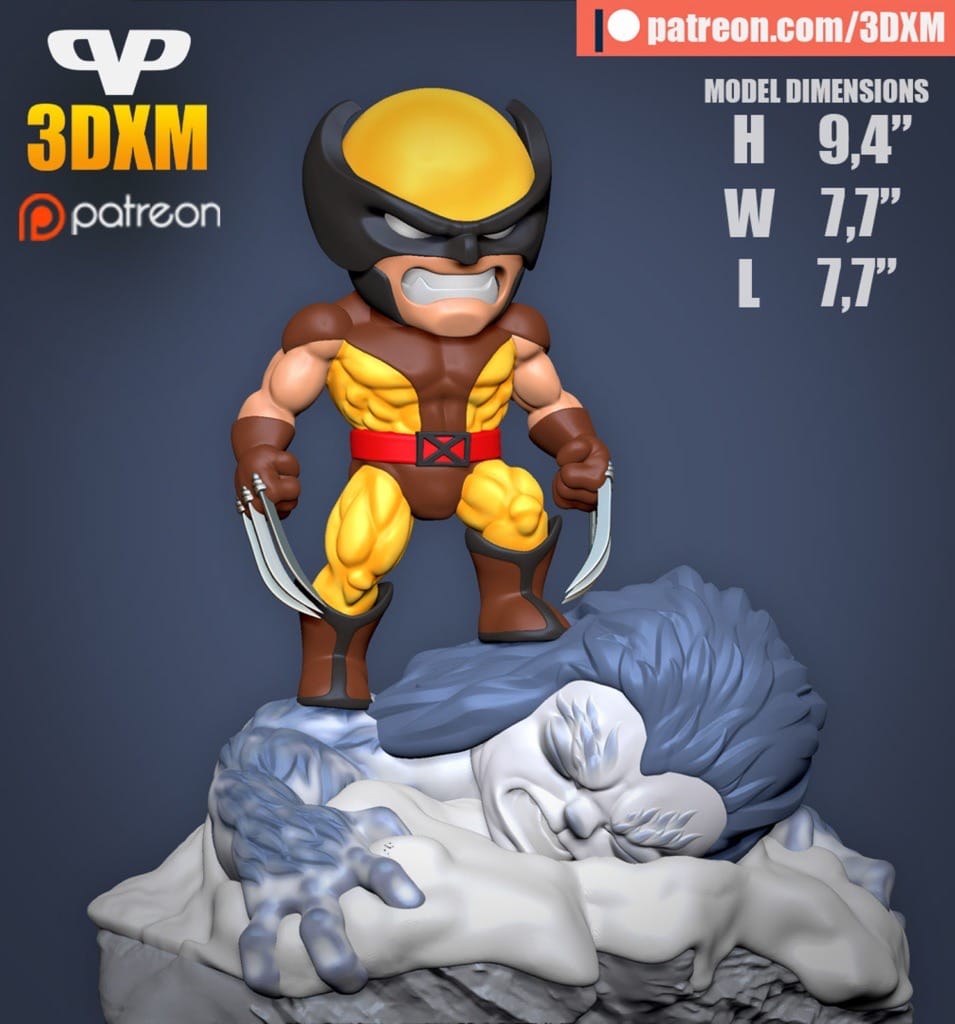 图片[2]-Chibi STL 漫威 金刚狼-P站图纸收藏馆