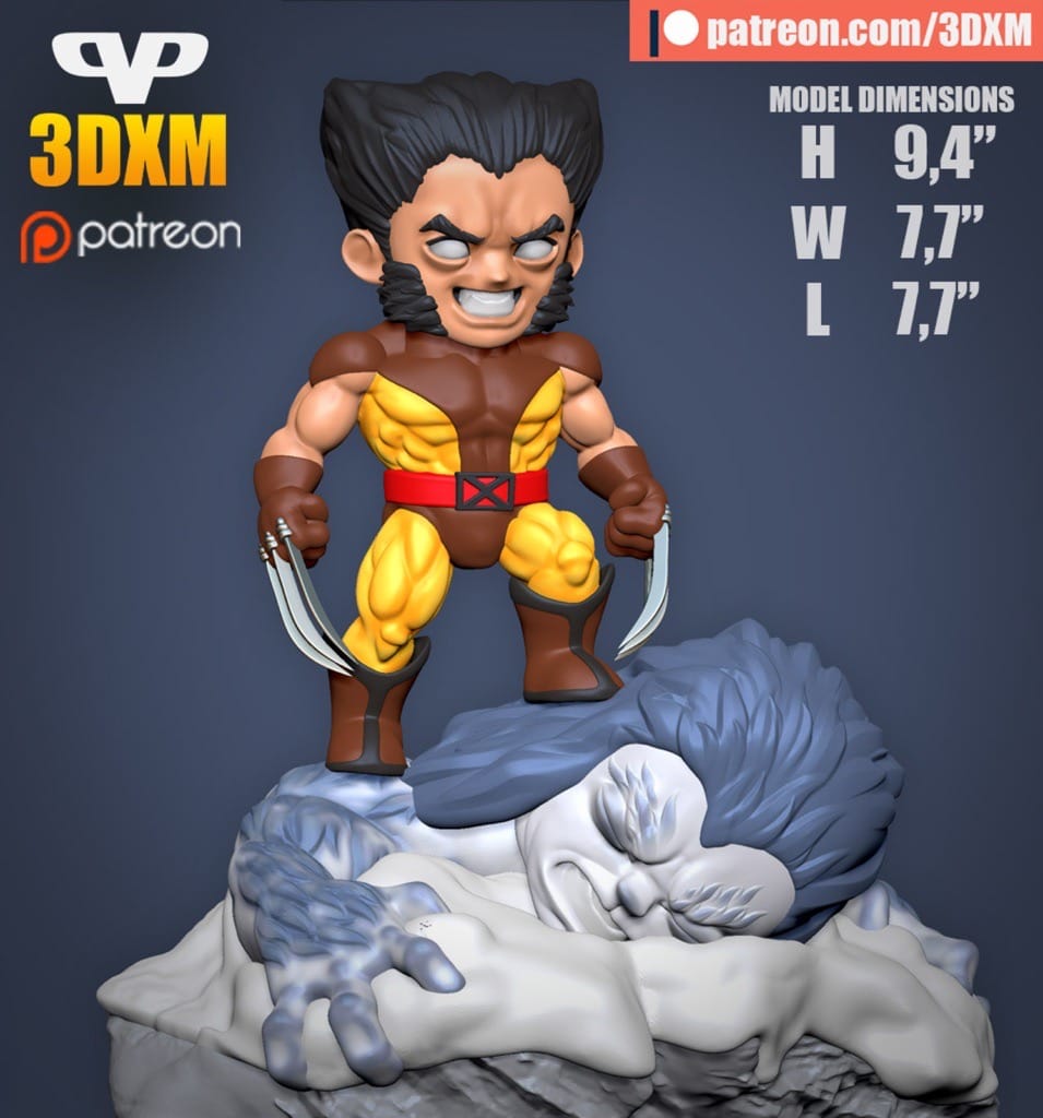 Chibi STL 漫威 金刚狼-P站图纸收藏馆