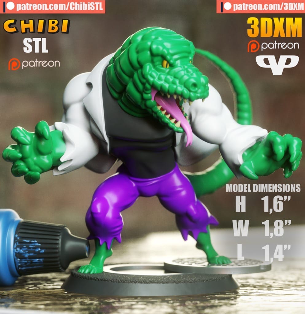 Chibi STL 漫威 蜥蜴教授-P站图纸收藏馆