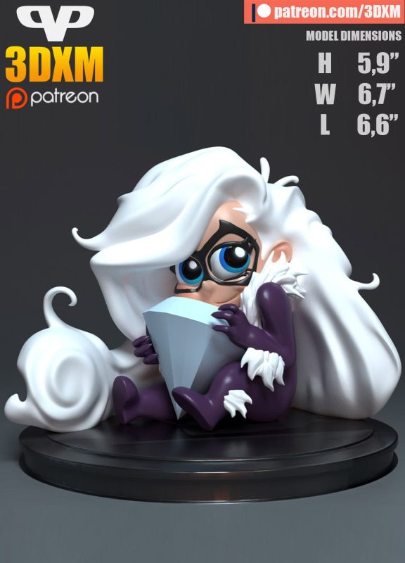 Chibi STL 漫威 神奇蜘蛛侠 黑猫-P站图纸收藏馆