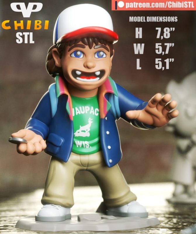 Chibi STL 怪奇物语 达斯汀·亨德森-P站图纸收藏馆