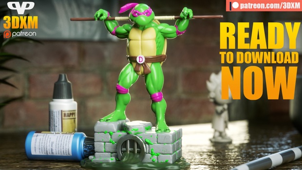 Chibi STL 忍者神龟 多纳泰罗-P站图纸收藏馆