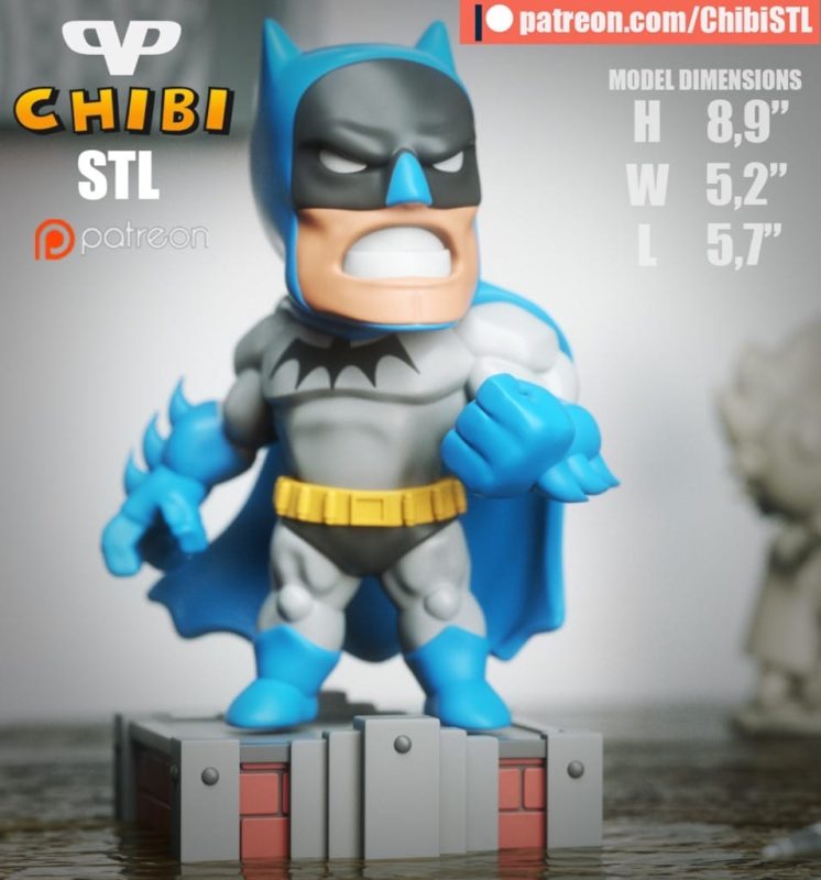 Chibi STL DC漫画 蝙蝠侠-P站图纸收藏馆