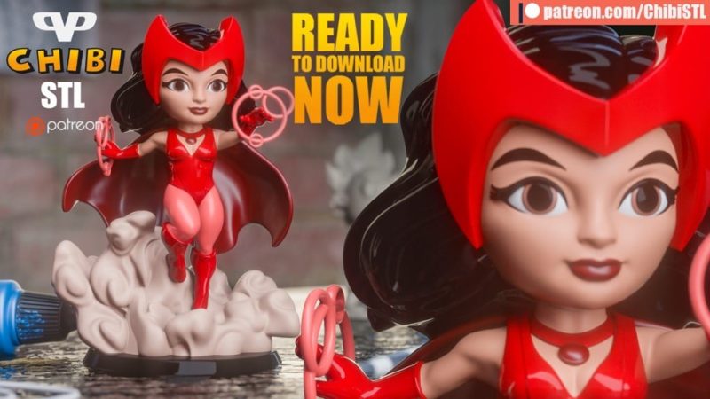 Chibi STL 漫威 绯红女巫-P站图纸收藏馆