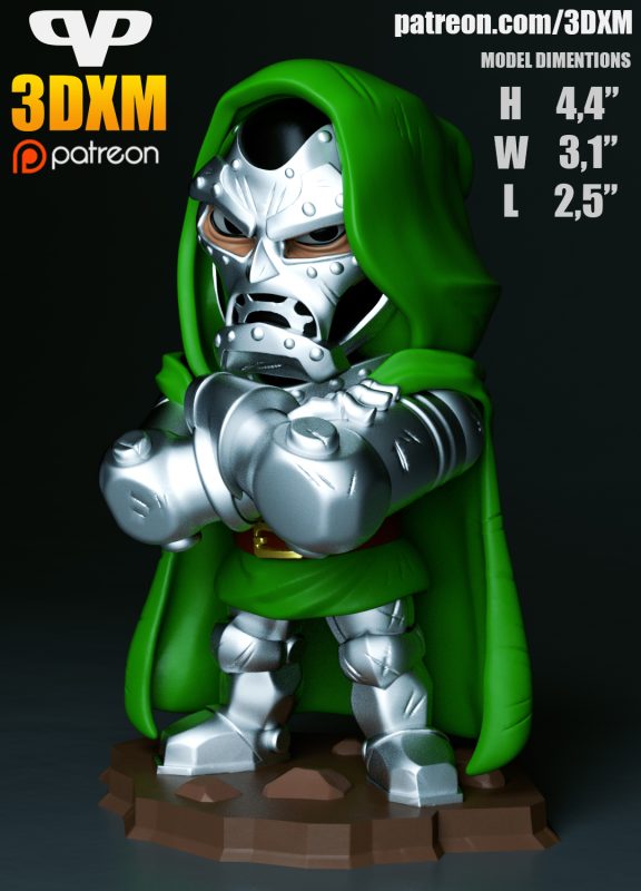 Chibi STL 神奇四侠 毁灭博士-P站图纸收藏馆