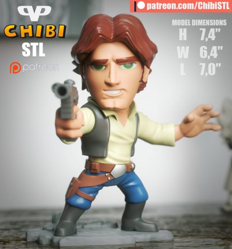 Chibi STL 星球大战 汉·索罗-P站图纸收藏馆