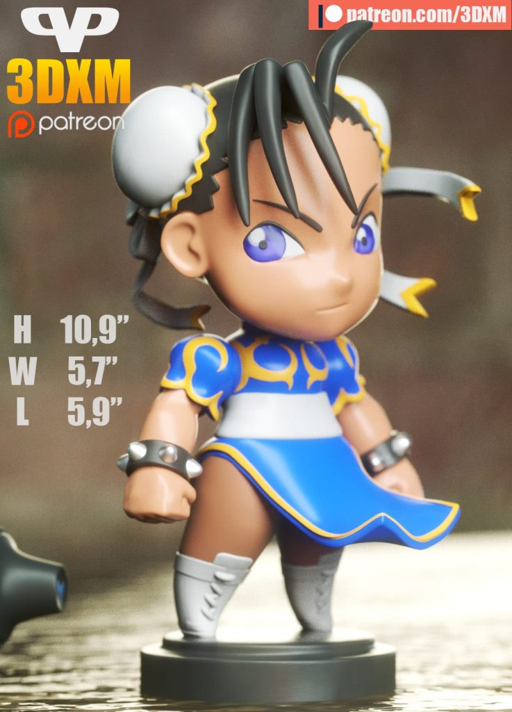 Chibi STL 街头霸王 春丽-P站图纸收藏馆