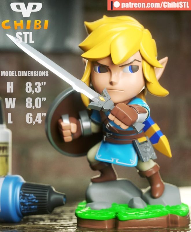 Chibi STL 塞尔达传说 林克-P站图纸收藏馆