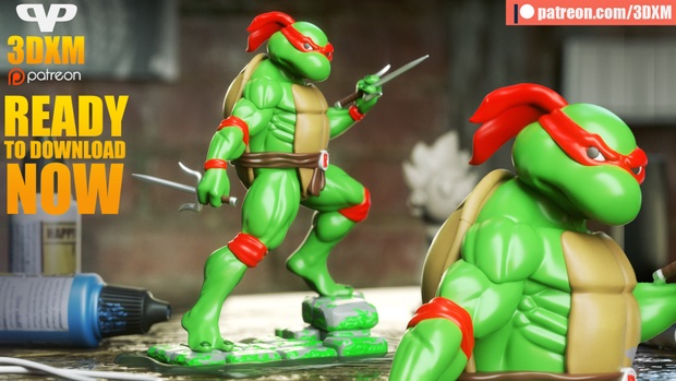 Chibi STL 忍者神龟 拉斐尔-P站图纸收藏馆