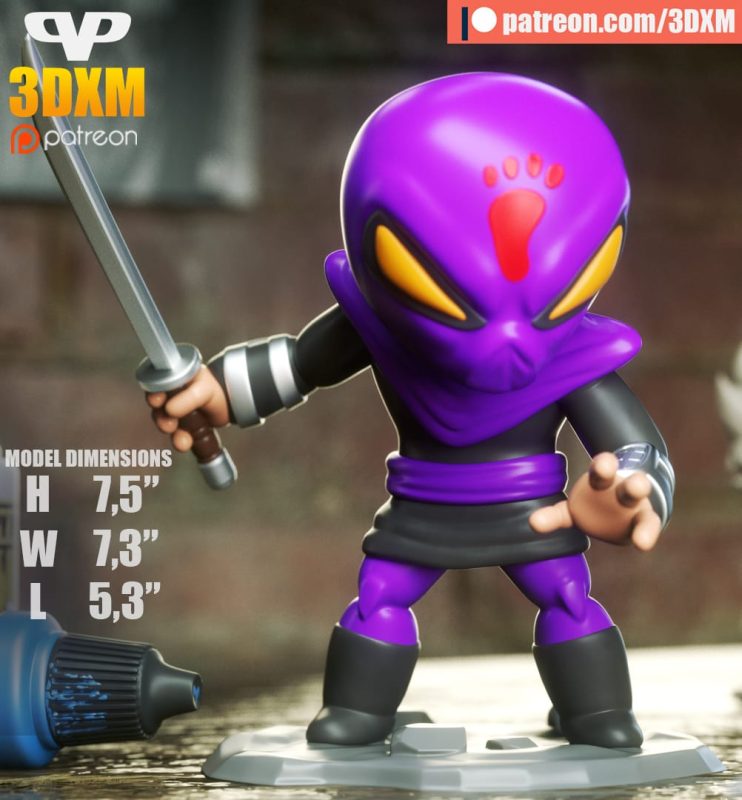 Chibi STL Foot Soldier-P站图纸收藏馆