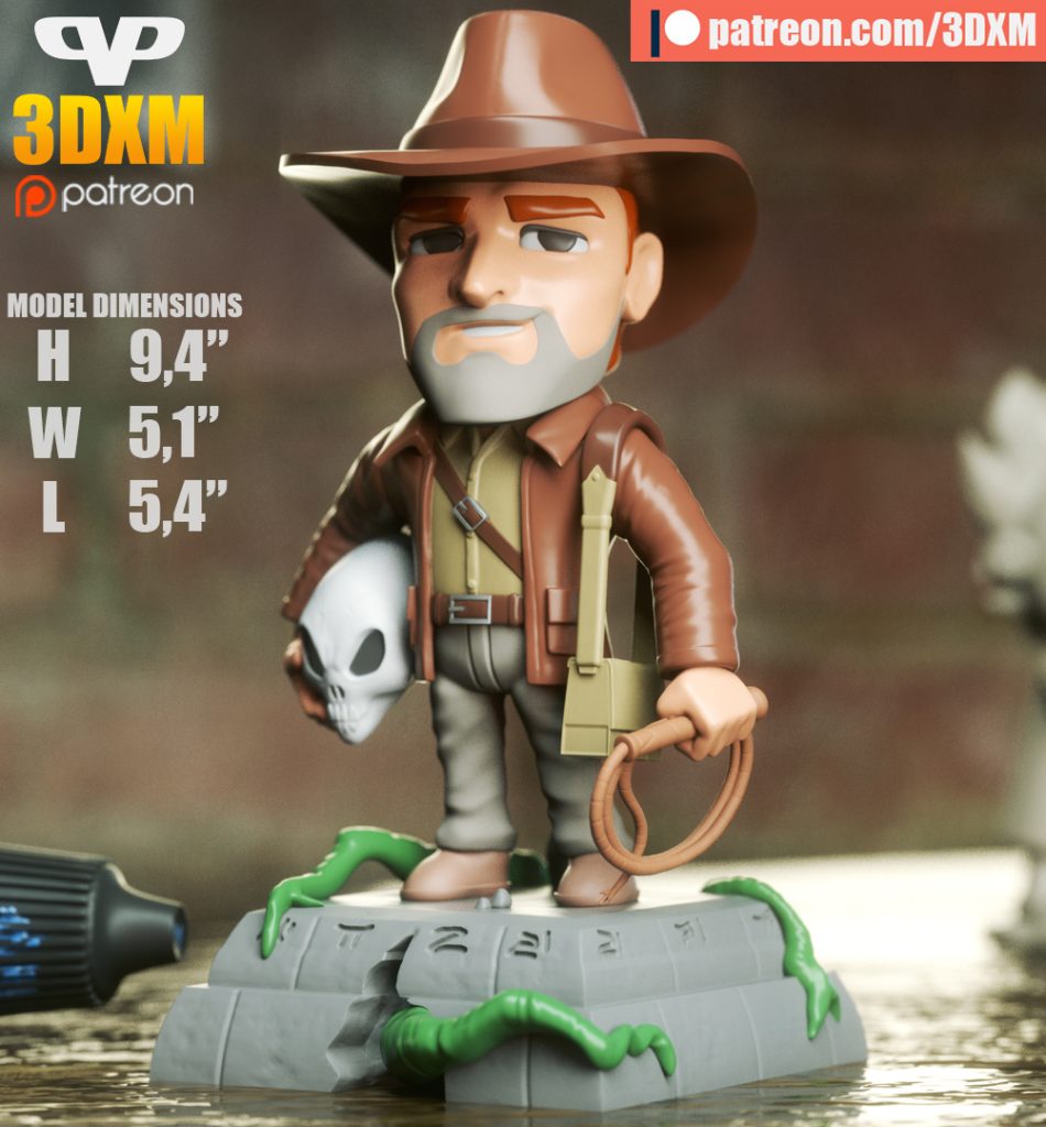 Chibi STL 夺宝奇兵 印第安纳·琼斯-P站图纸收藏馆