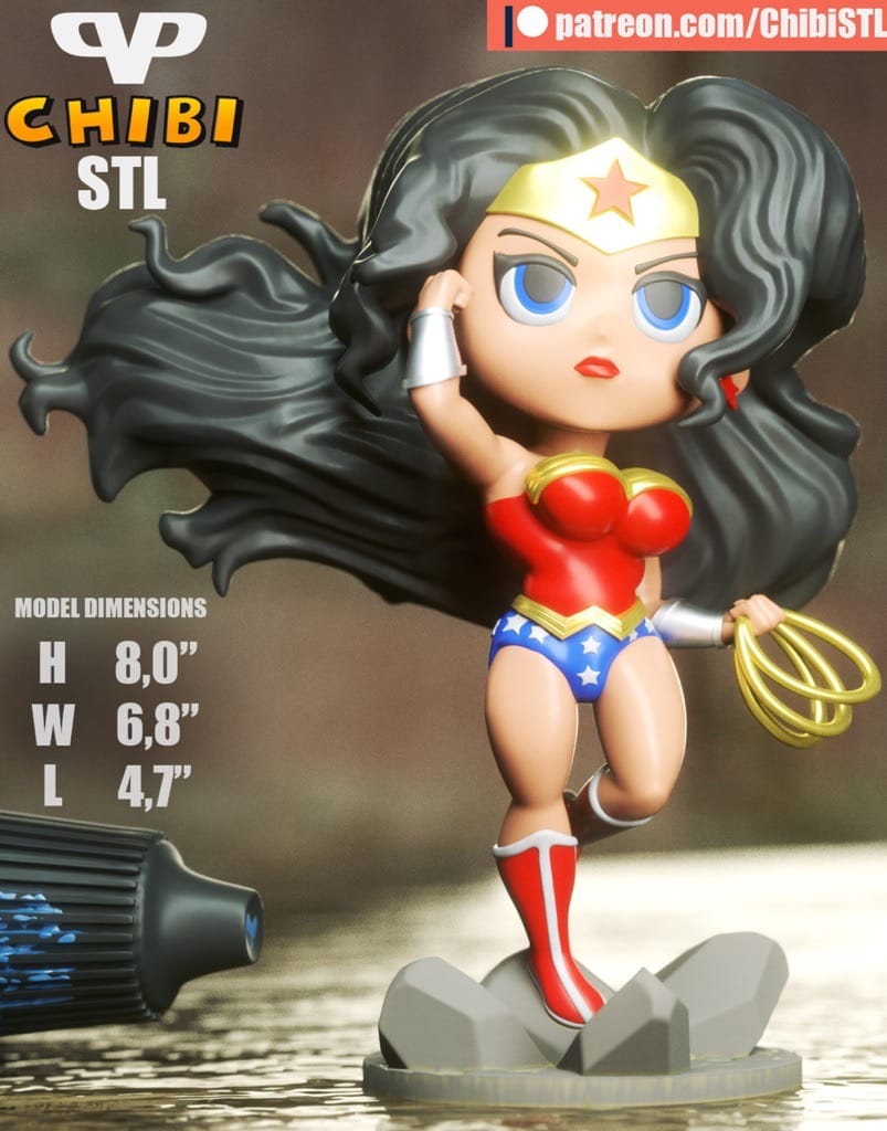 Chibi STL DC漫画 神奇女侠-P站图纸收藏馆