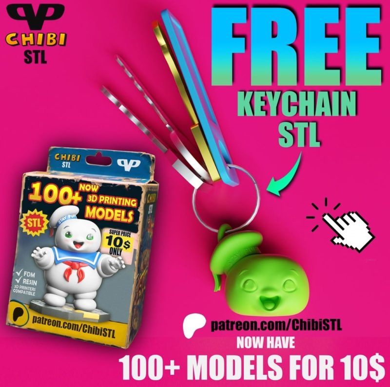 Chibi STL 捉鬼敢死队 棉花糖鬼-P站图纸收藏馆