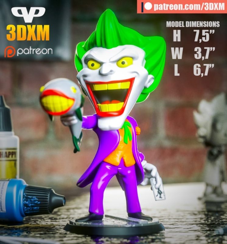 Chibi STL DC漫画 蝙蝠侠 小丑-P站图纸收藏馆