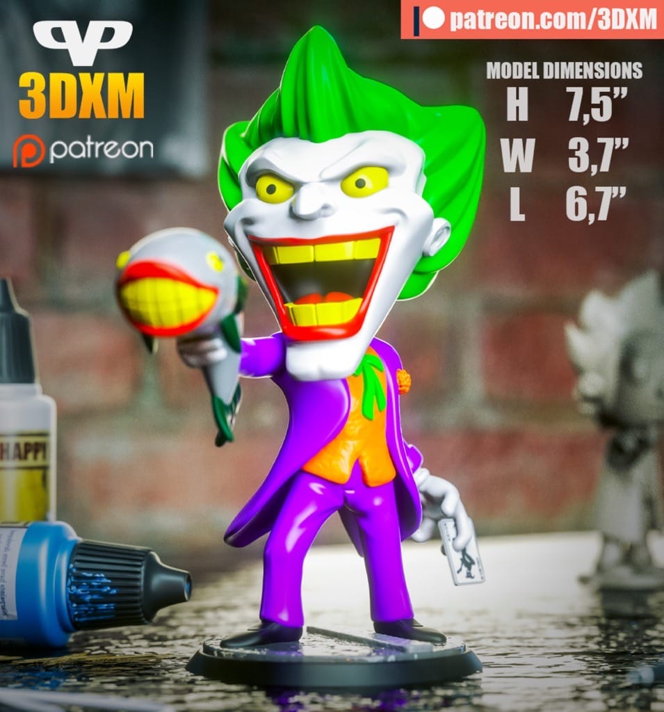 Chibi STL DC漫画 蝙蝠侠 小丑-P站图纸收藏馆