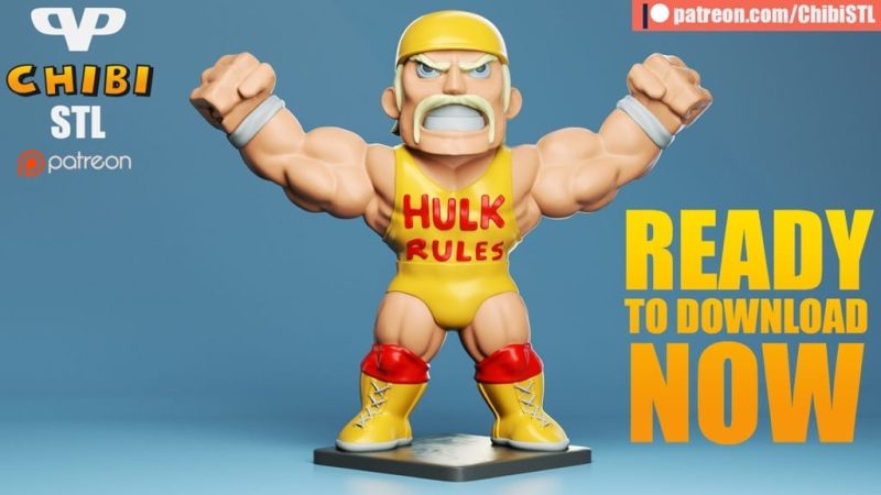 Chibi STL 美国摔角手 胡克·霍根-P站图纸收藏馆