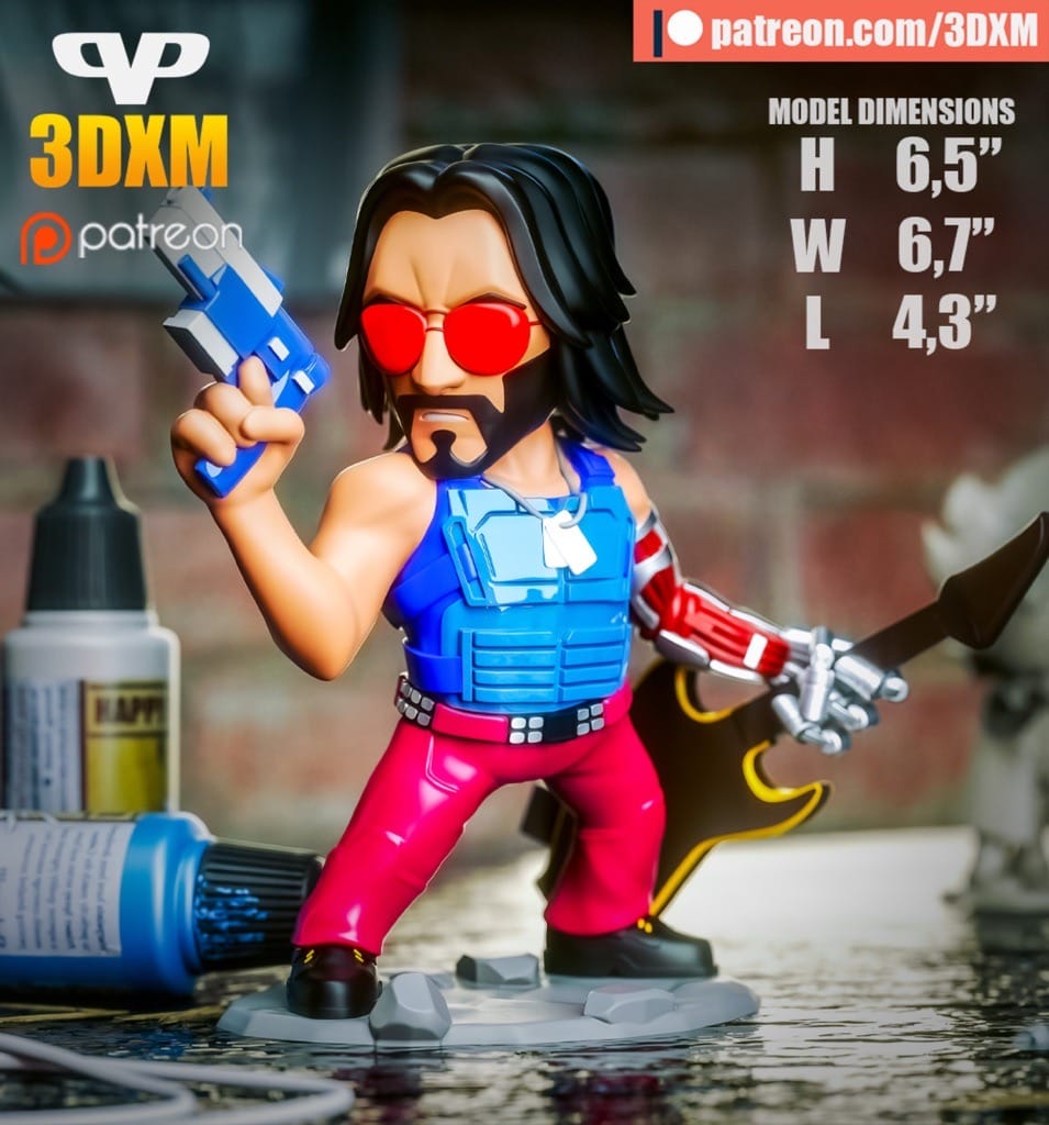 Chibi STL 强尼·银手-P站图纸收藏馆