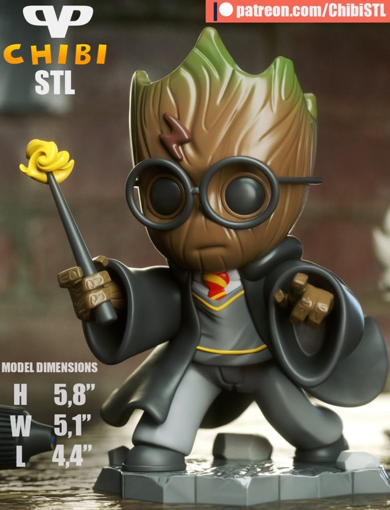 Chibi STL 漫威 格鲁特-P站图纸收藏馆