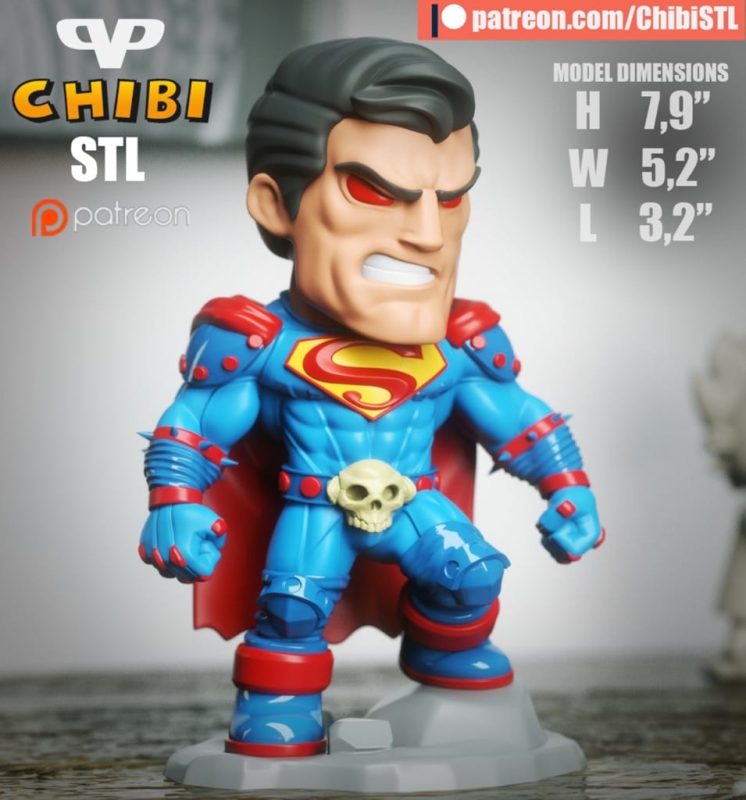 Chibi STL DC漫画 超人-P站图纸收藏馆