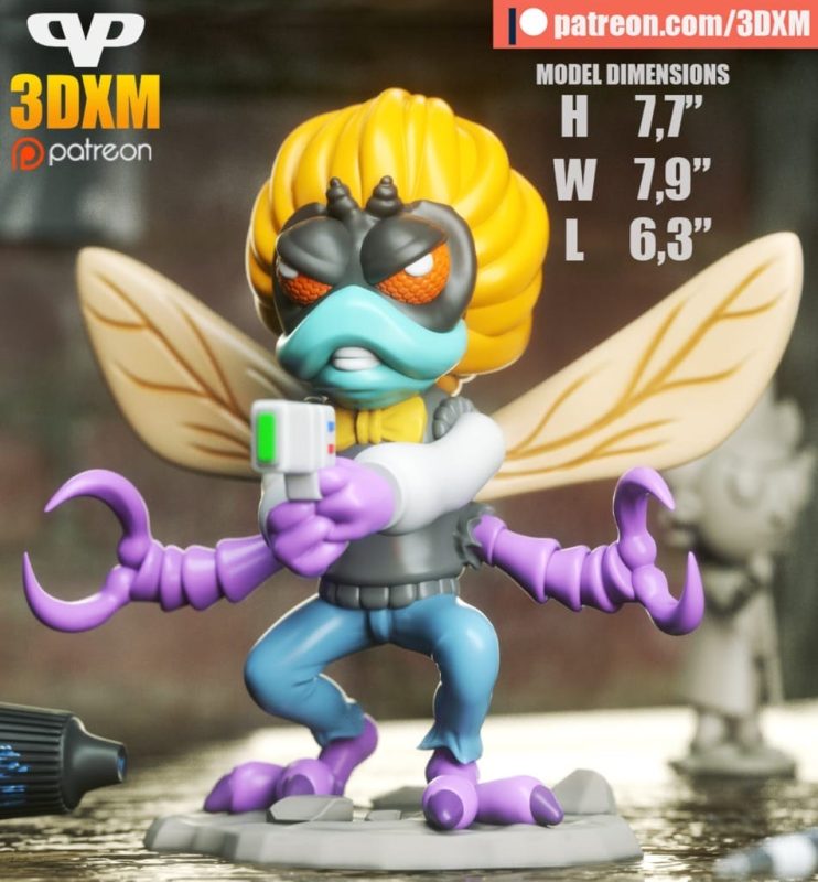 Chibi STL 忍者神龟 苍蝇博士-P站图纸收藏馆