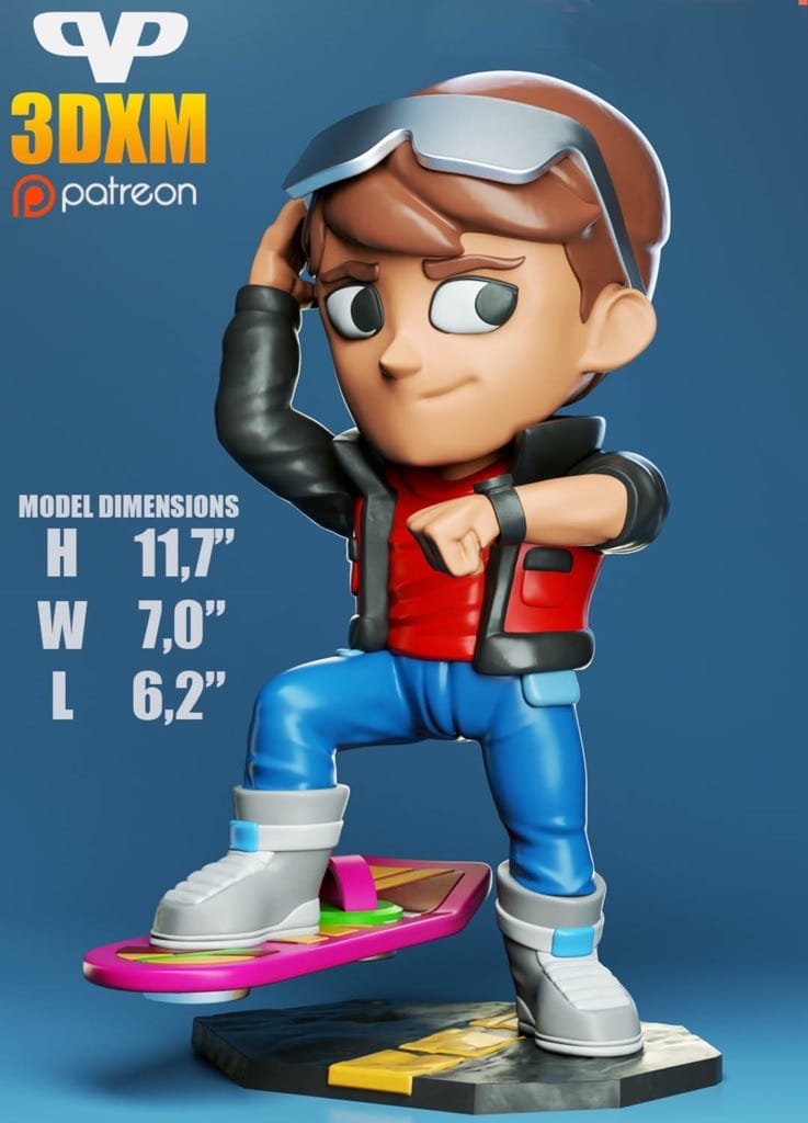 Chibi STL 回到未来 马丁·麦克弗莱-P站图纸收藏馆