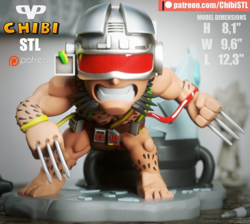 Chibi STL 漫威 金刚狼-P站图纸收藏馆