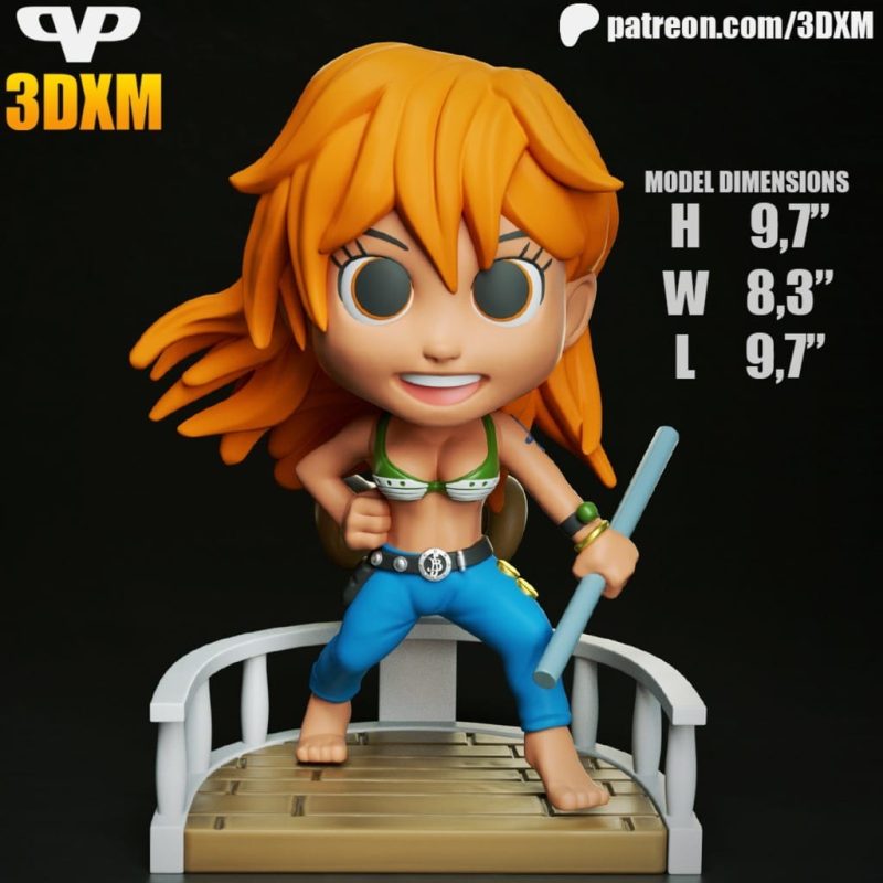 Chibi STL 海贼王 娜美-P站图纸收藏馆