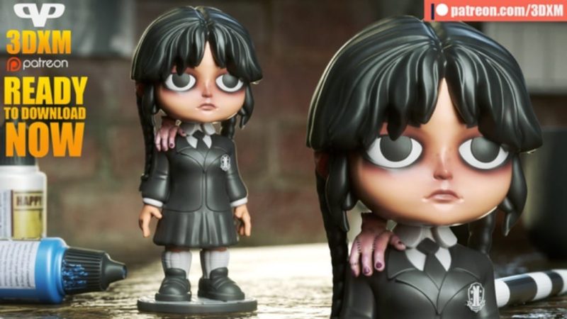 Chibi STL 星期三·亚当斯-P站图纸收藏馆