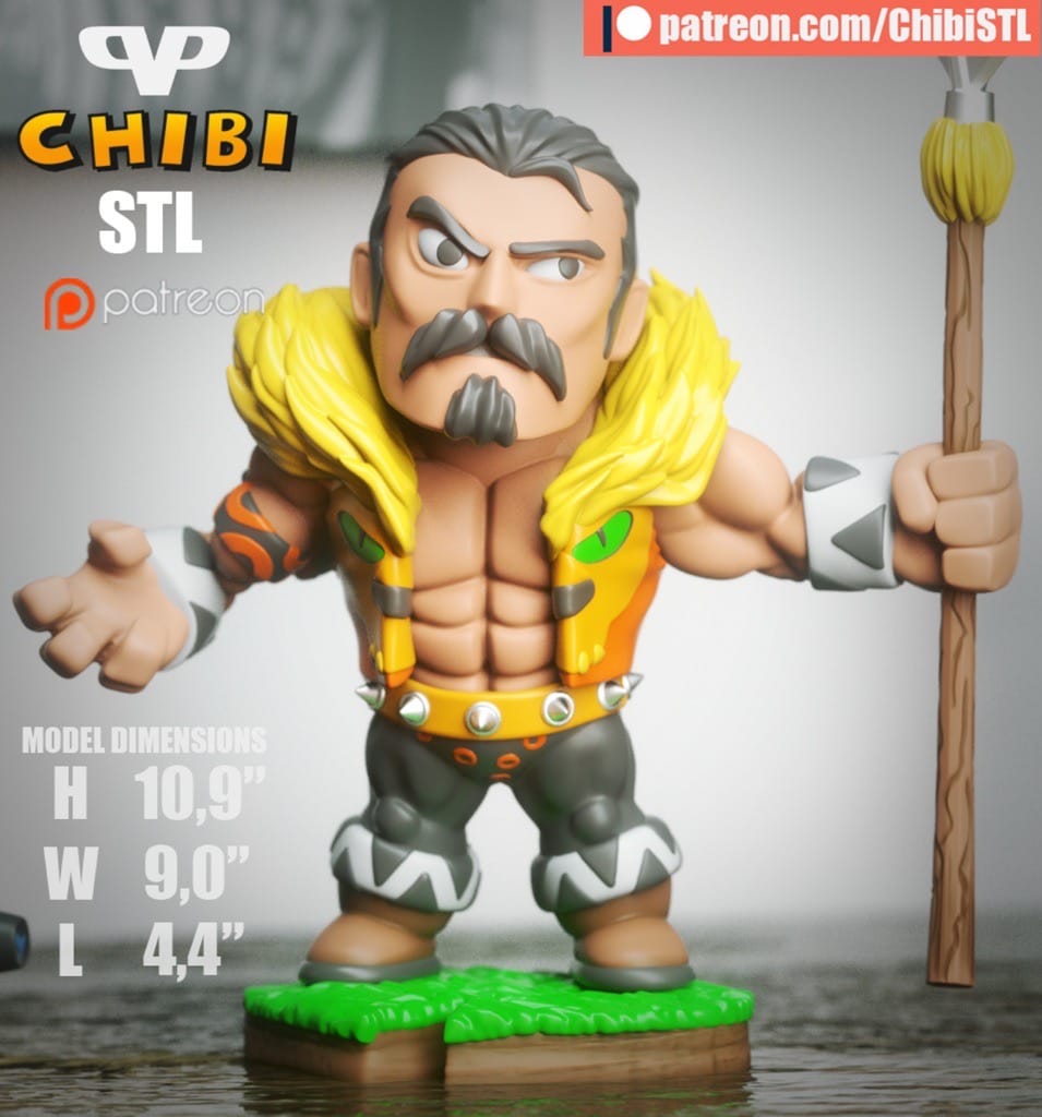 Chibi STL 漫威 猎人克莱文-P站图纸收藏馆