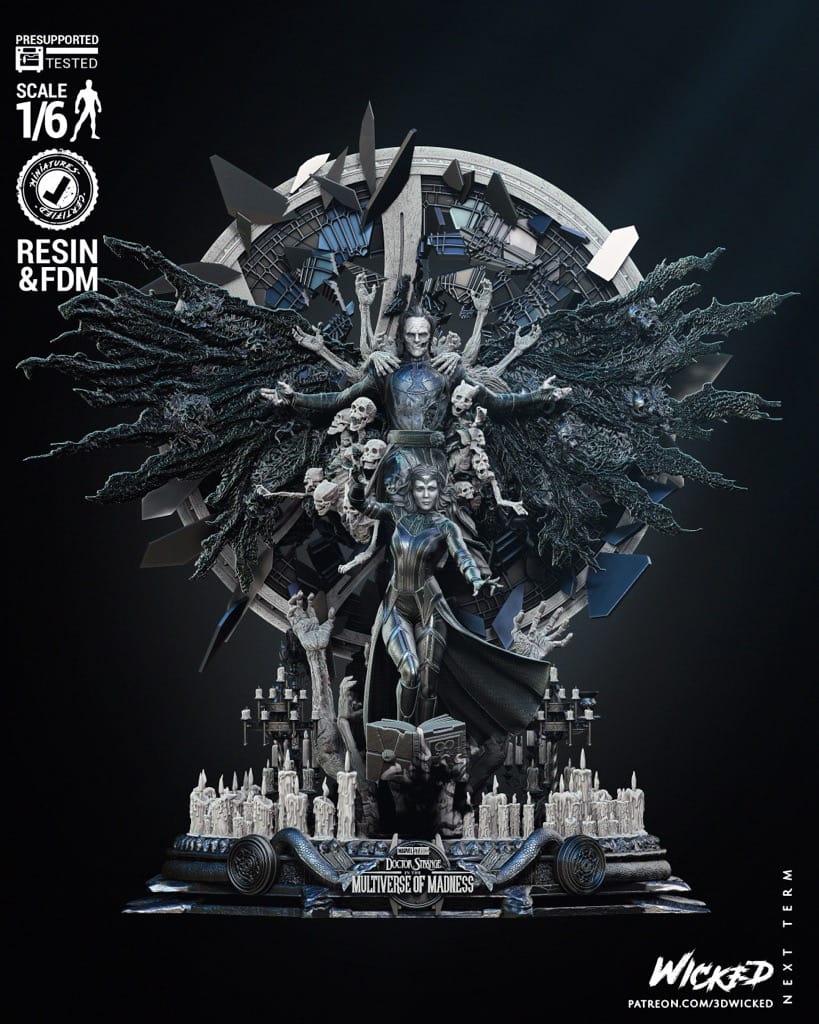 3DWicked 漫威 奇异博士和绯红女巫-P站图纸收藏馆