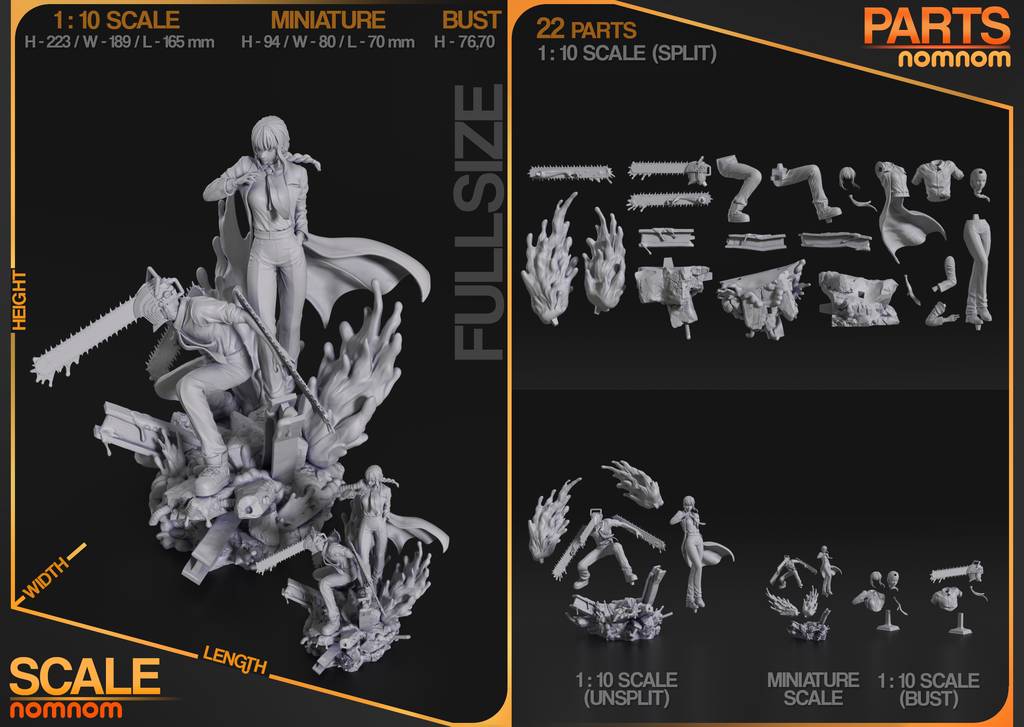 图片[3]-NomNom 链锯人 电次和玛奇玛-P站图纸收藏馆