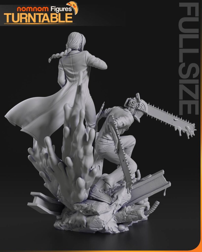 图片[2]-NomNom 链锯人 电次和玛奇玛-P站图纸收藏馆