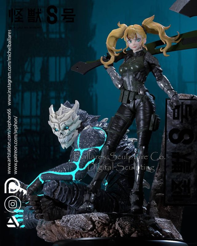 Geek MB 怪兽8号 四之宫奇可露和怪兽8号-P站图纸收藏馆