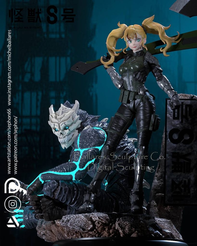 Geek MB 怪兽8号 四之宫奇可露和怪兽8号-P站图纸收藏馆