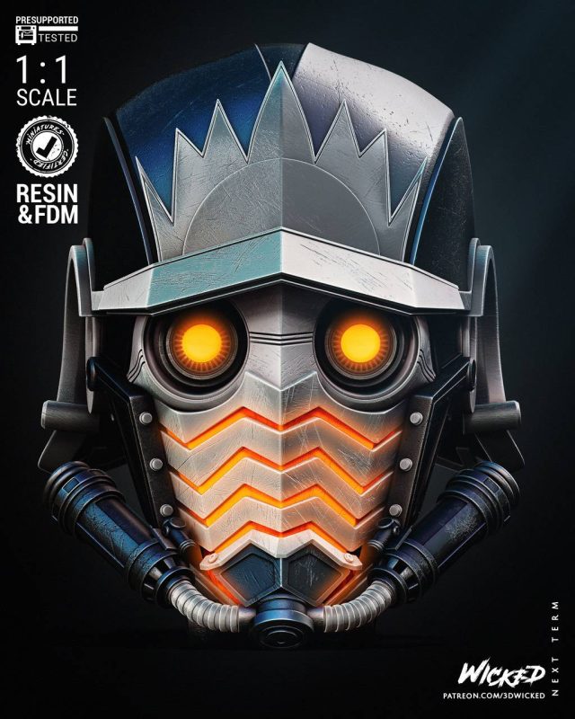 3DWicked 漫威 星爵头盔-P站图纸收藏馆