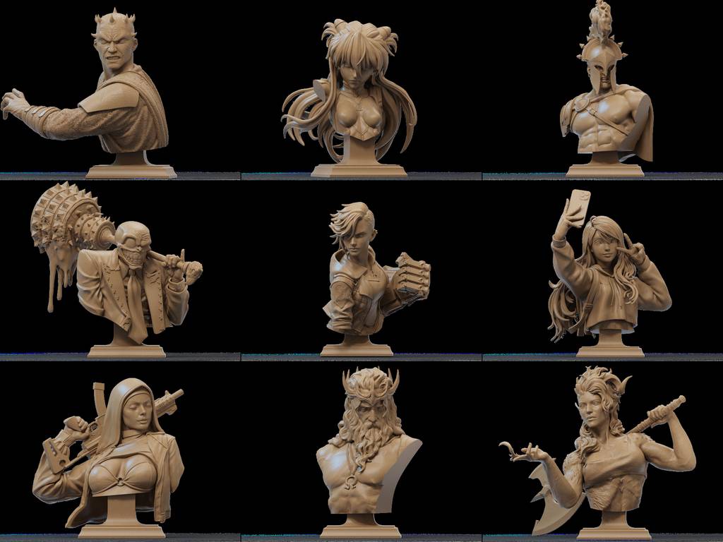 CA3D 24年8月半身像合集-P站图纸收藏馆