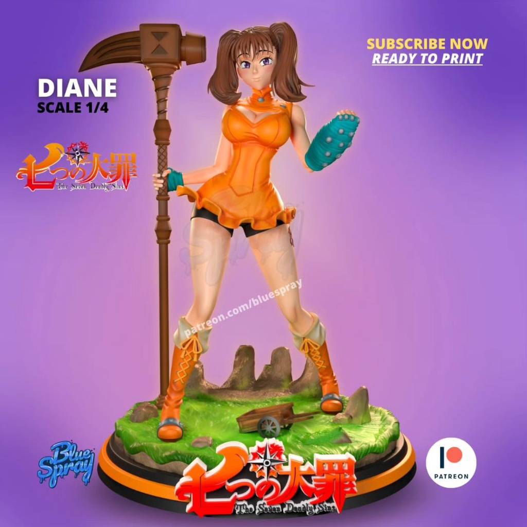 Blue Spray 七大罪 黛安-P站图纸收藏馆