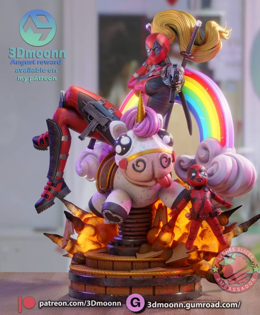 3Dmoonn 漫威 死侍女士-P站图纸收藏馆